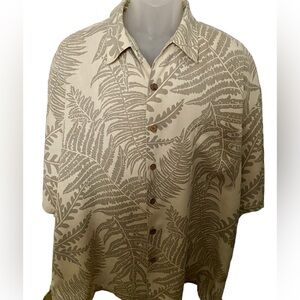 KAHALA 100% Silk Aloha Hawaiian Tropical Shirt Men 2XL XXL